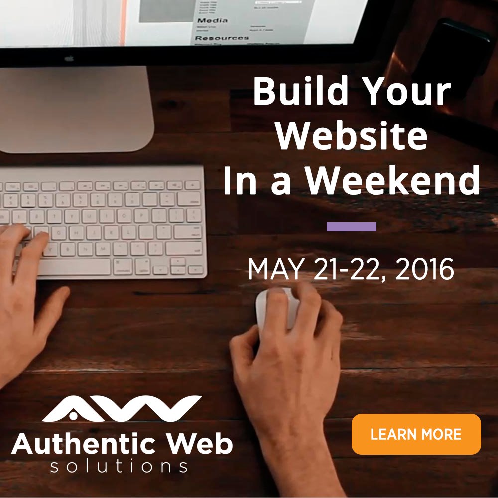 WebAuthenticity's tweet image. We are hosting a workshop to build an entire website in a single weekend. #websiteinaweekend bit.ly/1S8h67n