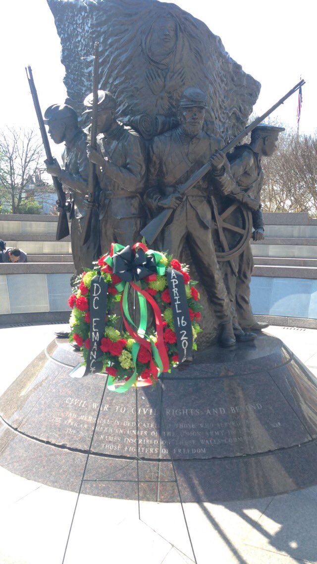 DC Emancipation Day Commemoration Wreath Laying 

Civil War to Civil Rights. We are because of them. #DCEmancipation