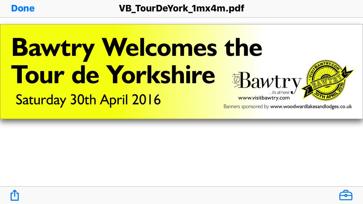 etcp19's tweet photo. @letouryorkshire banners all printed &amp; ready #visitbawtry https://t.co/57VOkAtak3
