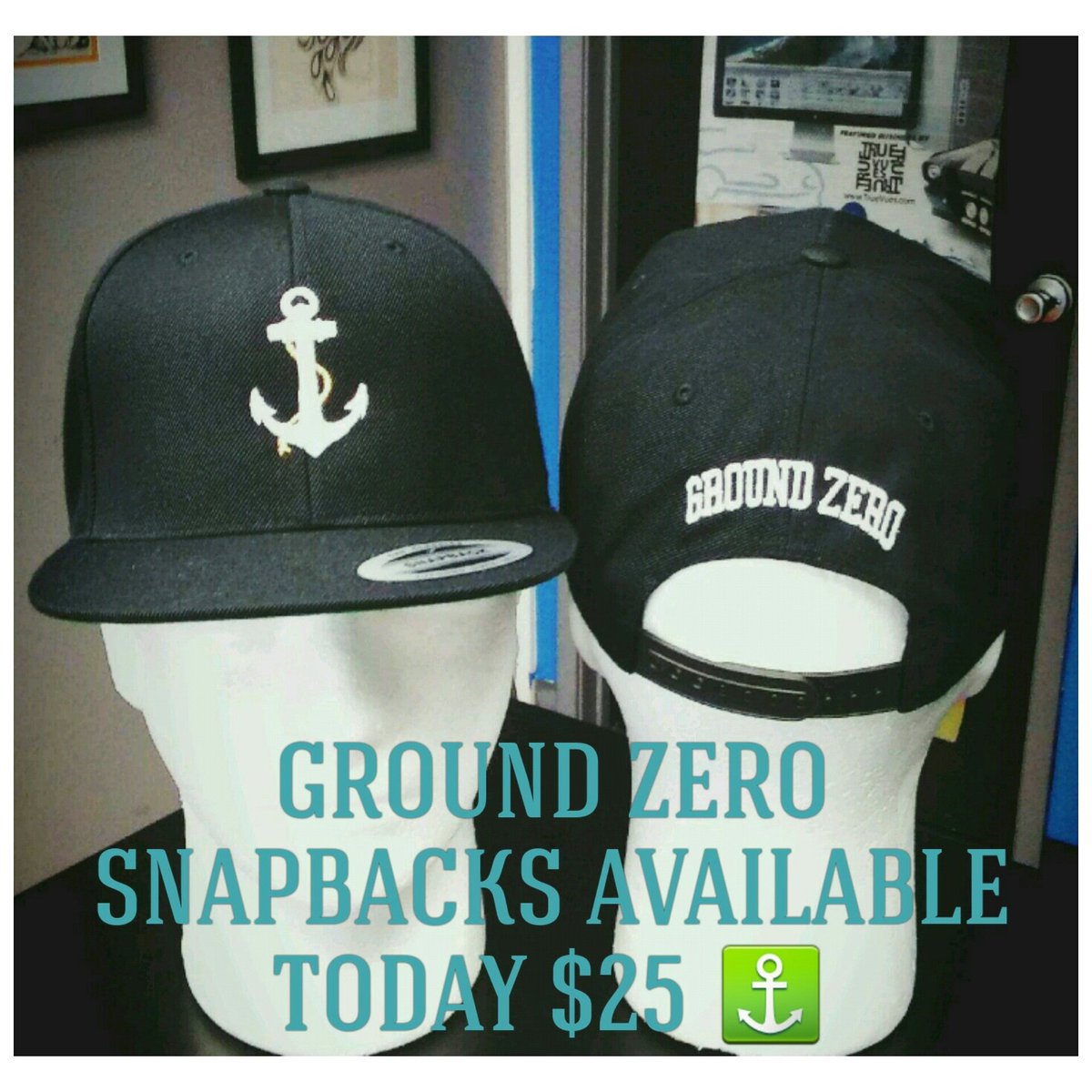 GroundZero_CB's tweet photo. GET THEM NOW GUYS LIMITED AMOUNT AVAILABLE! ⚓ #GroundZero #GZ #RiseToTheTop #Hustle #Anchor #GrindHard #Snapback https://t.co/89v4sxN3LE