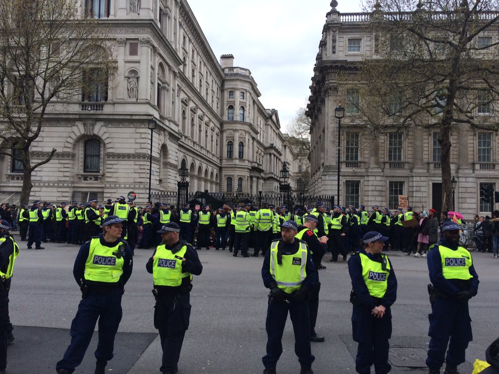 marcuschown's tweet photo. This is what is needed now to protect David Cameron from the electorate. Yesterday, Downing St, London https://t.co/P8kjIwBR4I #DodgyDave