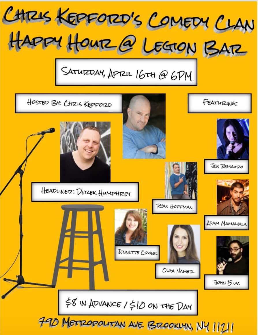 ckcomedyclan's tweet photo. Don't miss tonight's happy hour stand up show in Brooklyn!! #standupcomedy #nycnightlife #happyhour https://t.co/FqWBUnPsQv