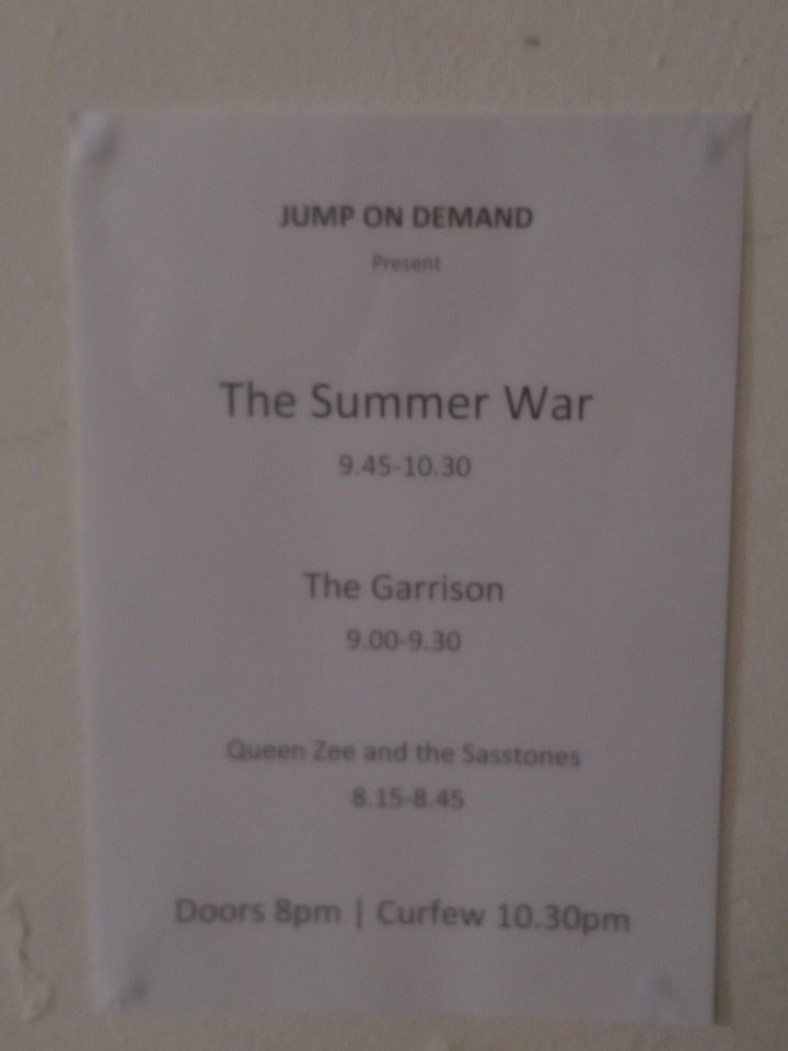 Stage times for <a href="/TheSummerWar/">The Summer War</a> tonight at <a href="/MaguiresPizza/">Maguire's Pizza Bar</a> brb eating pizza.