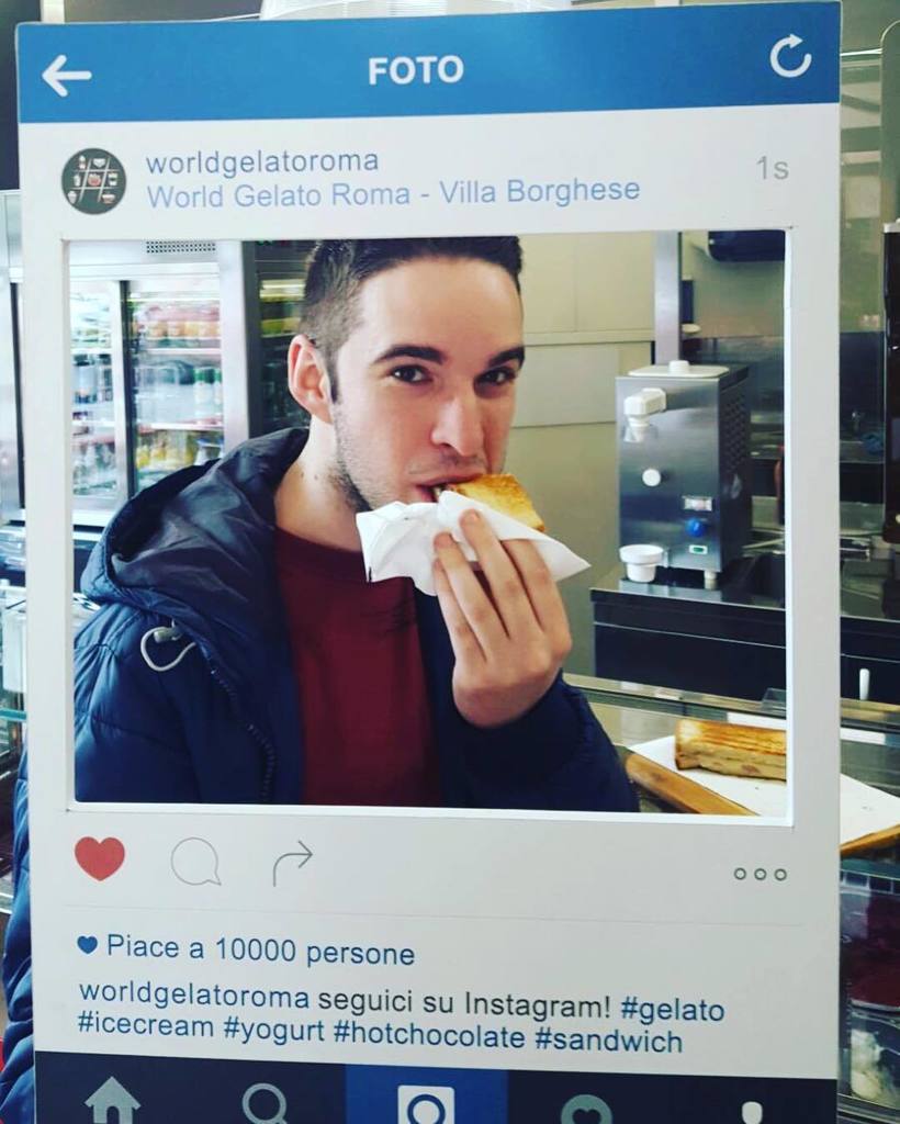 WorldGelatoRoma's tweet photo. Toast Royale...per cliente speciale! #villaborghese #sandwich https://t.co/LcNCdl1wos