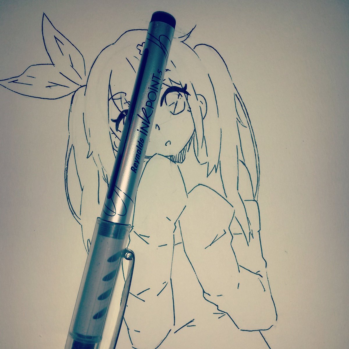 lolglu09's tweet photo. I made a pen stain on his eye wanting to erase the pencil ; ^ ; #drawing #draw #art #cute #kawaii #sweetie #inkpoint https://t.co/KGhmVZ5iTx