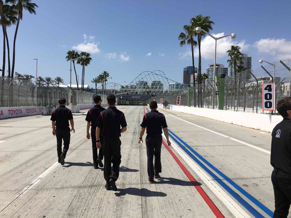 MazdaRacing's tweet photo. We did #MazdaTrackWalk with our Prototype drivers. We’ll show you around the 11-turn Long Beach course. https://t.co/ILfzoRdPLg