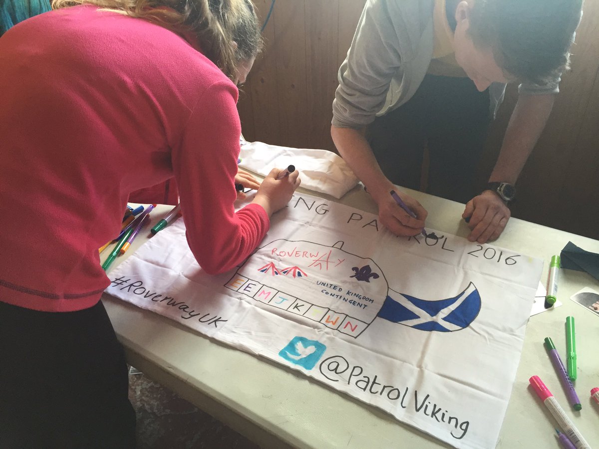 PatrolViking's tweet photo. Make a patrol flag for Roverway. Challenge accepted!! #RoverwayUK @ukcontingent @BearGrylls @WayneBulpitt https://t.co/6DzMOHohv2