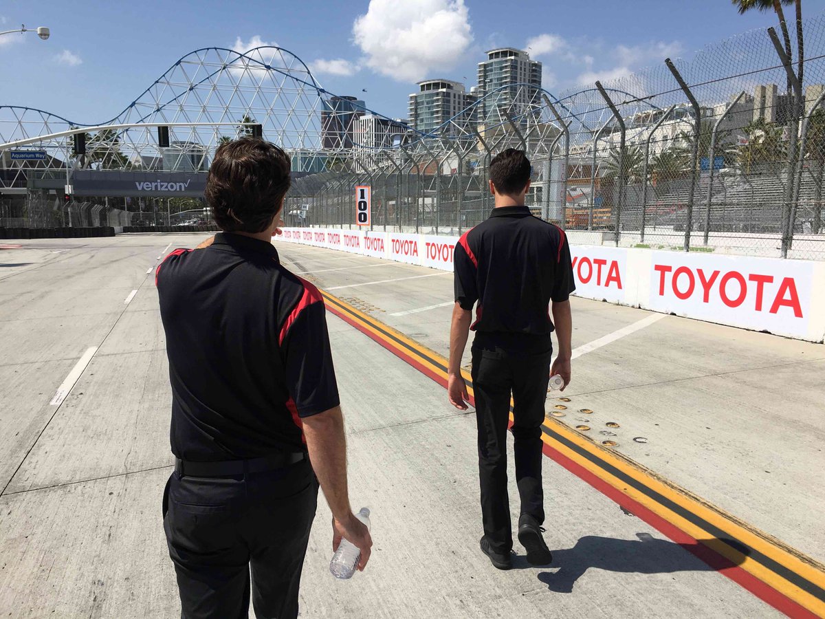 MazdaRacing's tweet photo. #MazdaTrackWalk: Leaving pit lane, drivers cannot cross lines w/all four @continentaltire until Turn 1. https://t.co/EADwKJSk79
