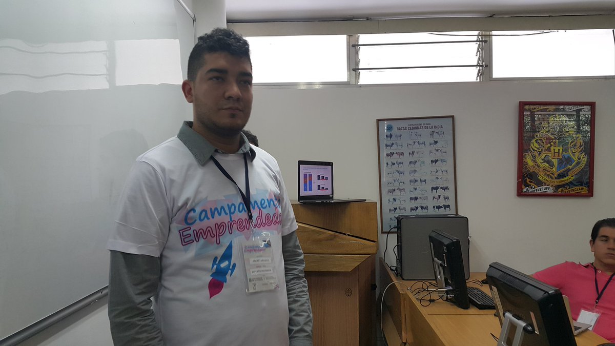 Nuestro CEO  <a href="/AvasquezCO/">Andres  Vasquez</a>  en la hora de verdad en el reto #SoyEmprendedorUDEA