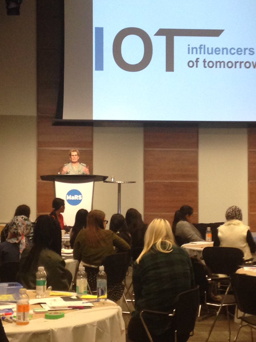 iotsummit2016's tweet photo. @Kathleen_Wynne inspiring us! To listen to our voices that tell us to go out and #makeachange #iotsummit2016 https://t.co/CLmICAjunq