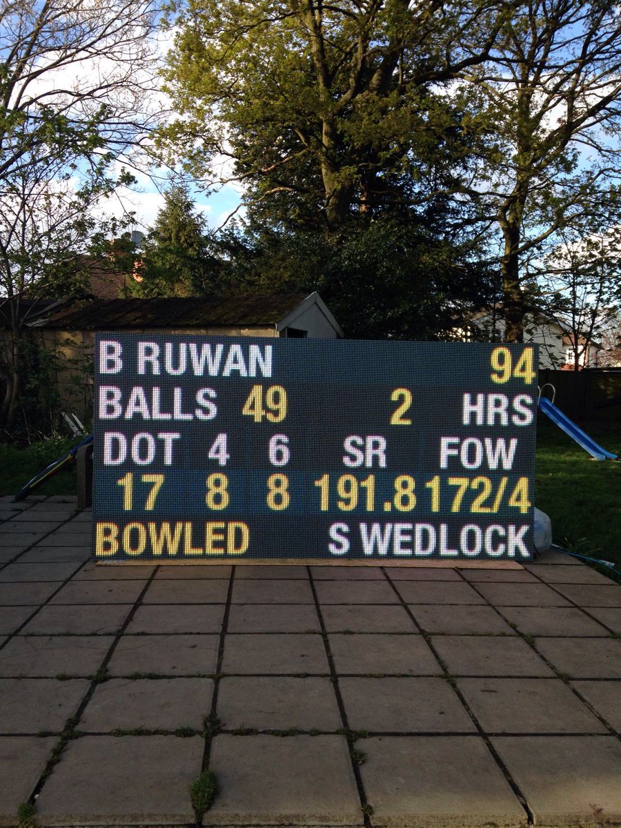 quickscoreltd's tweet image. Looks like Mr. Wedlock had a good day. The season has started! #cricket #IoT #Quickscore #lovecricket  @CricHQ