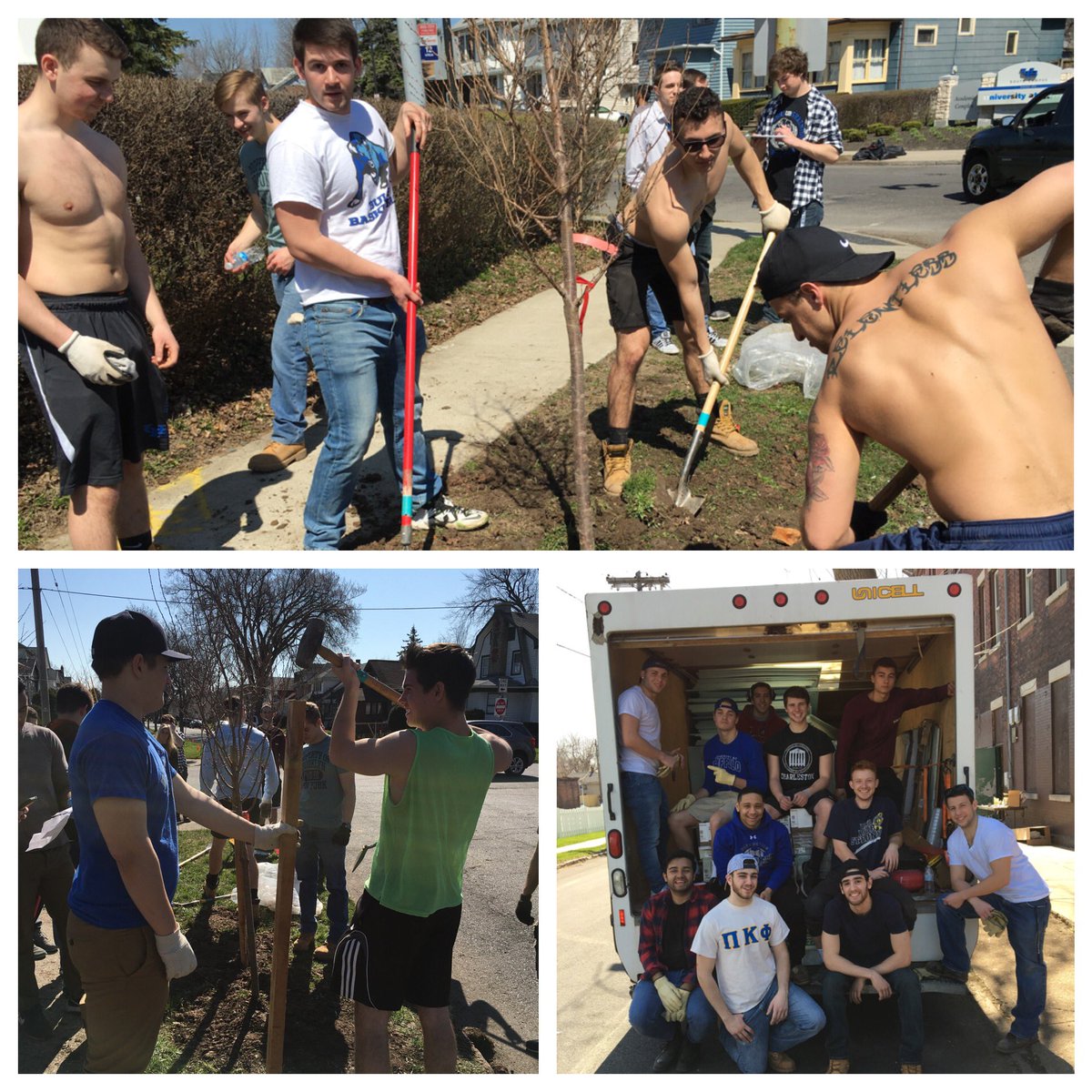Pi Kapp was out in the community this morning, Re-Treeing the district and helping out Habitat for Humanity!