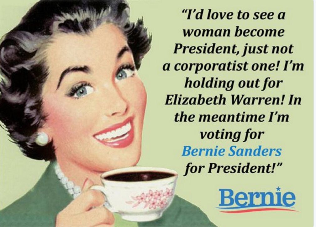 NMForBernie's tweet photo. I'm more than glad to wait the next 8 years for Elizabeth Warren to be our first women Pres! #WaitingForWarren #Bern https://t.co/kh0ZveiRTq