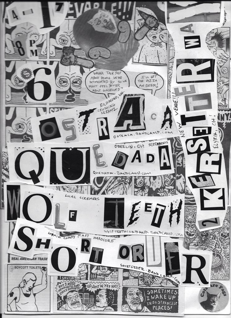 WolfTeethBand's tweet photo. Tomorrow we're playing w/ Ostraca,Quedada,and Short Order @ the @neohdama diy space in Elyria. Let's rage! https://t.co/2WtNeB6CpH