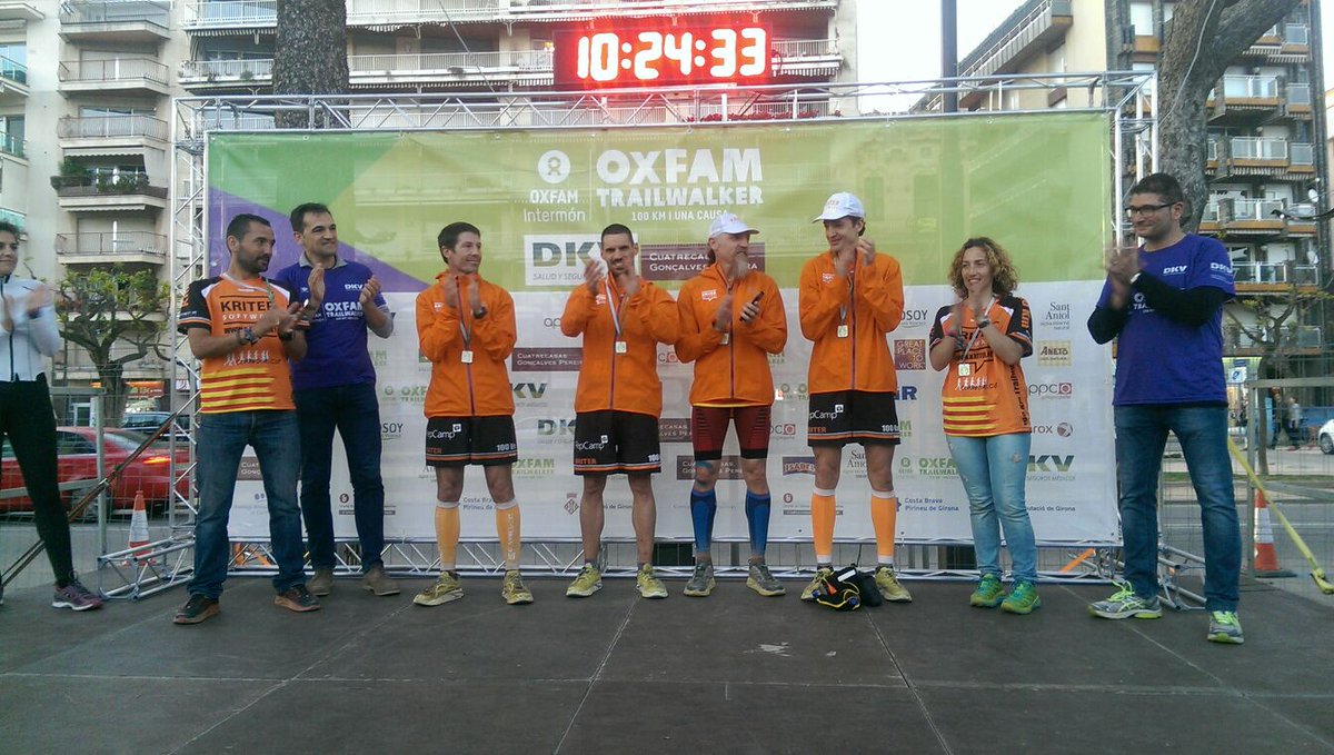 OITrailwalker's tweet image. El equipo #kritersoftware ha cruzado la meta en un tiempo de 10:22:55 ¡increíble! ¡Muchas gracias chicos! #OITW