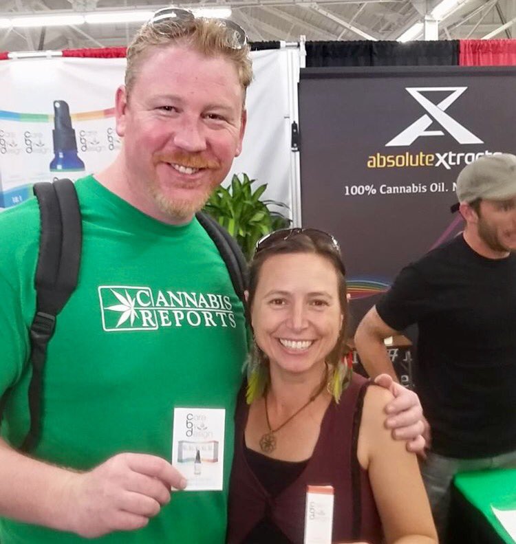 smokereports's tweet photo. Cannabis Reporter Kevin with @carebydesign at #hempcon #sf #absolutextracts #cannabiscommunity #420 https://t.co/JgRV8OLkjg