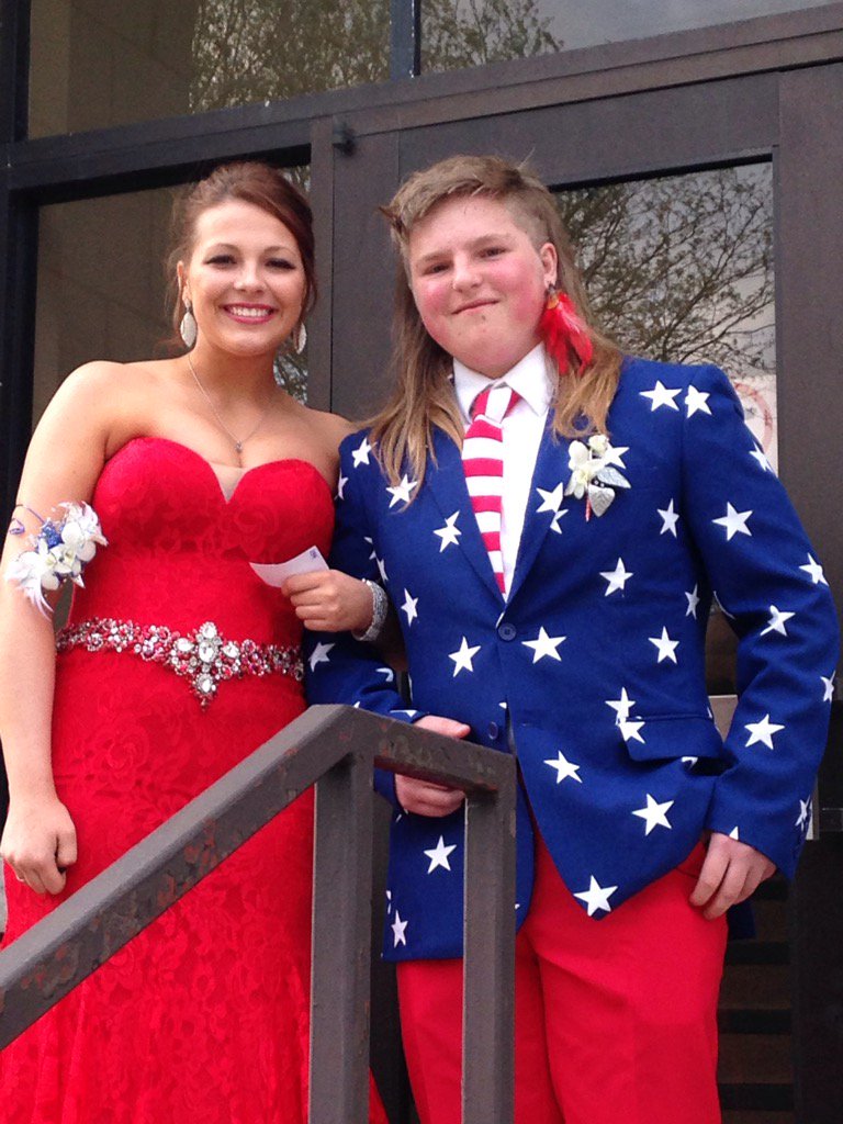 american flag prom dress