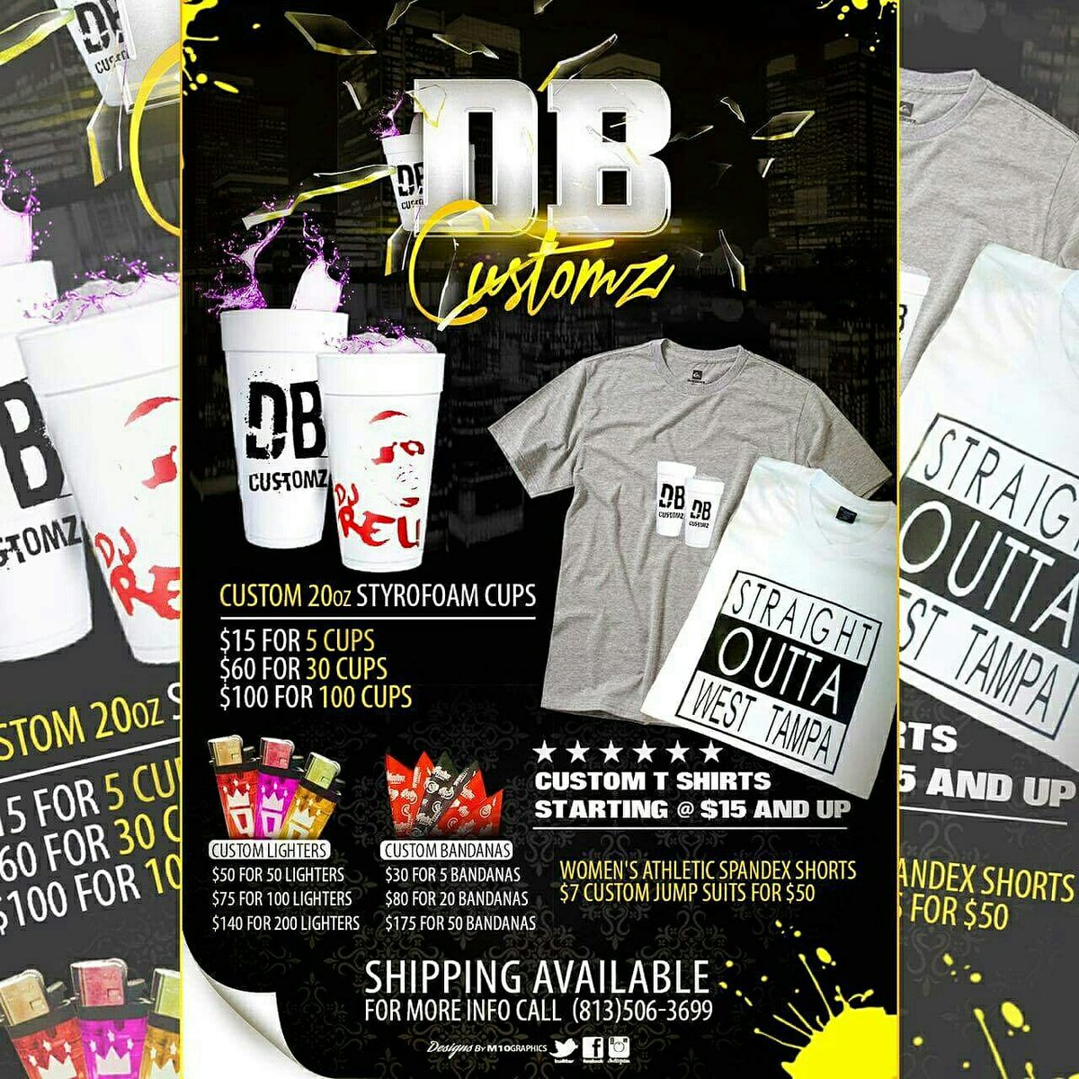 TheRealDBurna's tweet photo. Step your promo game up with us @dbcustomz #dbcustomz #customlighters #customapparel #customstyrofoamcups https://t.co/dZ1U66w5lz