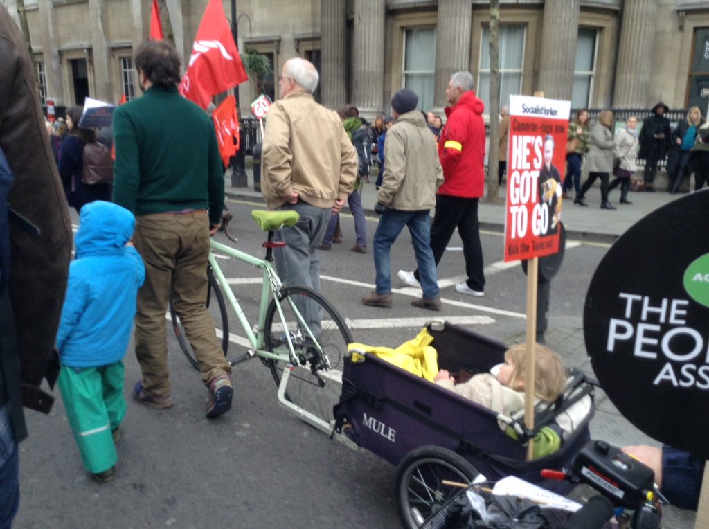 KING_OF_MIDGETS's tweet photo. Reports of Guy Fawkes, babies and even wookies at the #London #AntiAusterity march. #ResignDavidCameron https://t.co/CYsaoFTfhQ