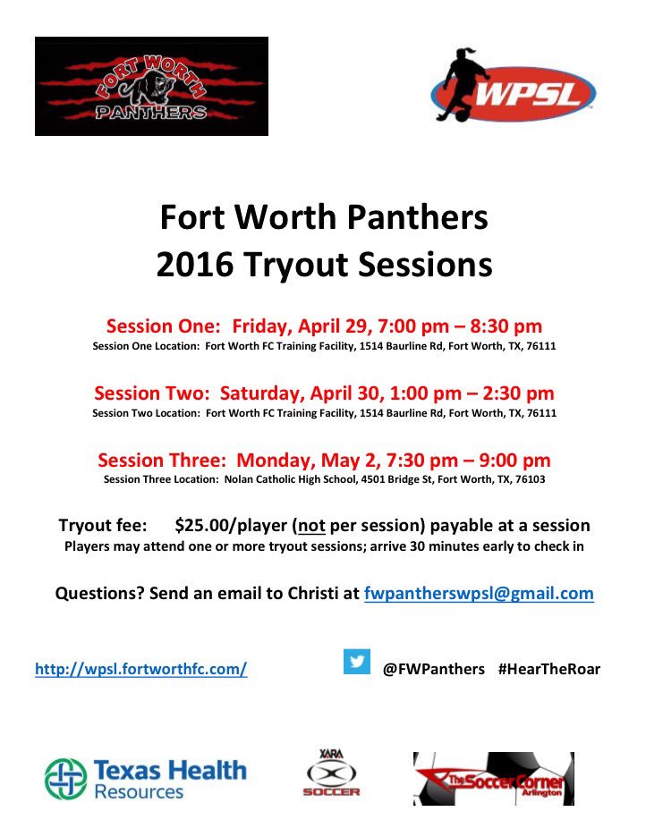 Fort Worth Panthers tweet media