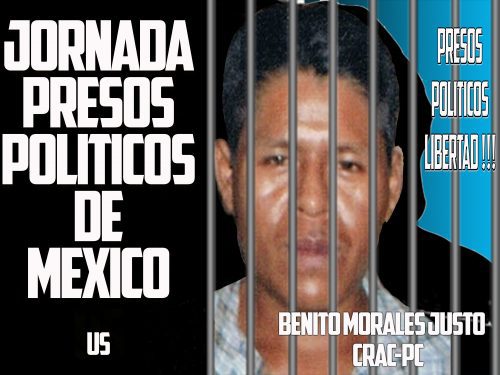 JornadaPresosMx's tweet photo. Benito Morales Justo  1er. Comandante (CRAC-PC) de Casa de Justicia de El Paraíso. #SoyPresoPolíticoNoCriminal https://t.co/b7uus0q8lW