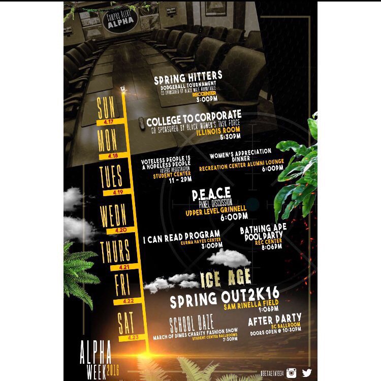 A1Monnieee__'s tweet photo. To Kick off Alpha Week attend the Dodgeball Tournament tomorrow in the Rec Center @ 3pm 😈🏐 #SIUC https://t.co/BGa7qaWmMi