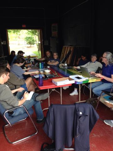 mickeefaust's tweet photo. Faustkateers working n shaping the Queer As Faust IX show. #KeepAllSaintsOdd #mfch #qaf9 https://t.co/6B2ZIBBXW5
