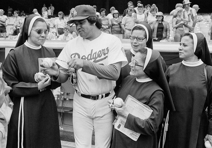 Super70sSports's tweet photo. Fernando Valenzuela. There were nun better in 1981. *cough* https://t.co/gig5oxJW8e