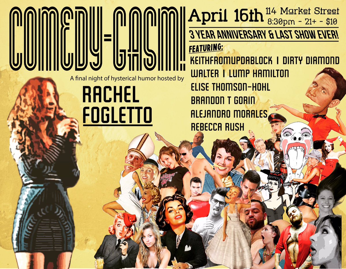 RachelFogletto's tweet photo. 8:30pm hang w/us @EliseTH @AlleyHandRow @B_T_G_ @RebeccaRush639 @_LUMP @FromUpDaBlock @dirtydiamond #comedygasm https://t.co/reOtClcLqr