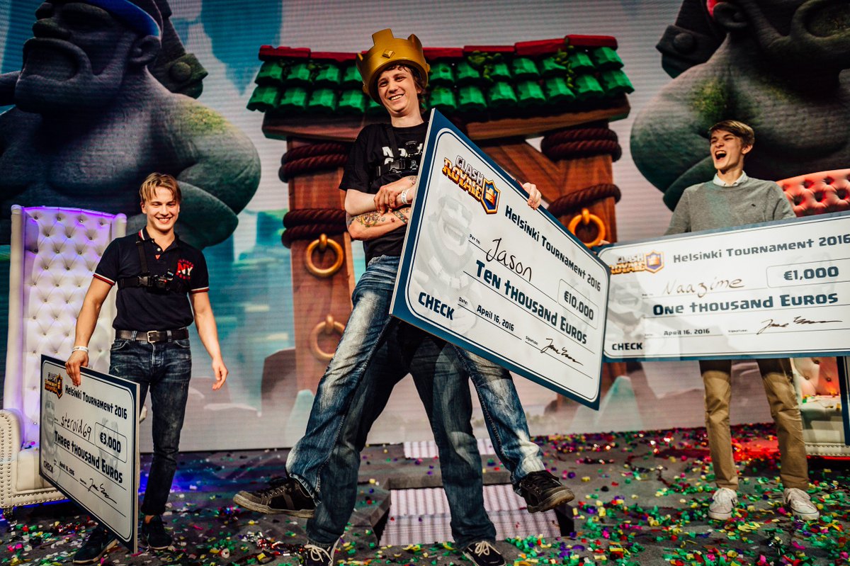 ClashRoyale's tweet photo. HUGE CONGRATS to our winner, Jason! Everyone else - great games, well played! See you next time... https://t.co/qBSSJX2JTM