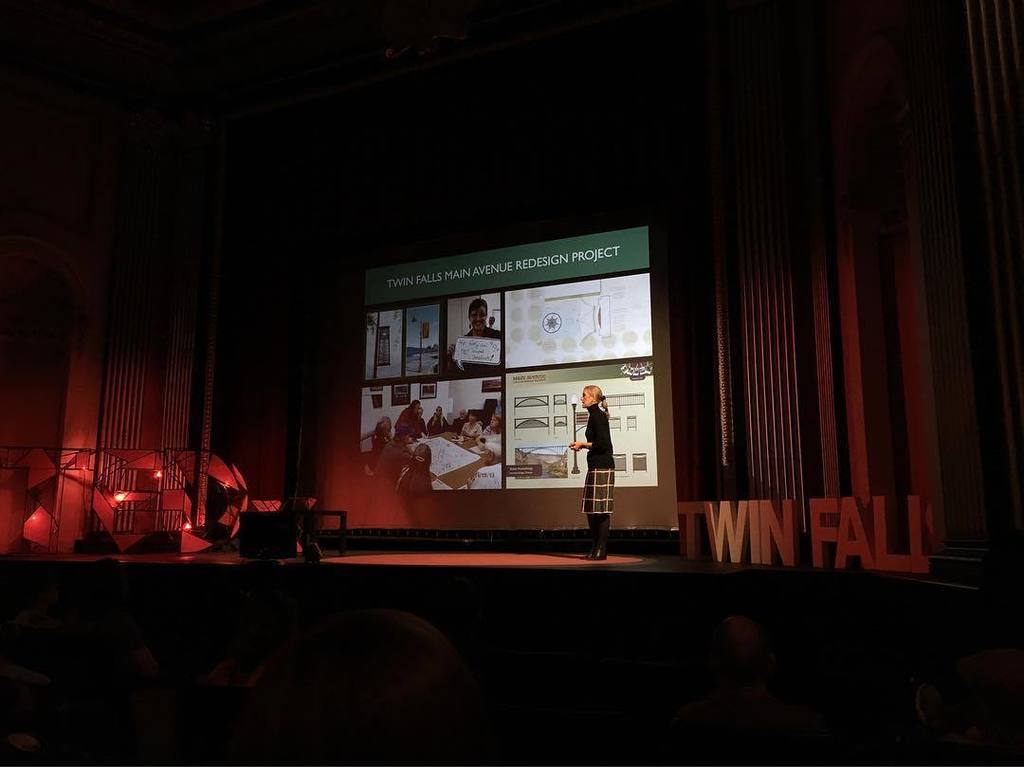 KMVTNews's tweet photo. TEDx TwinFalls happening now with Mara Holt Skov on Activating Public Spaces. #tedtalks #tedx #TwinFalls #twinfall… https://t.co/HeXbR5Icf9