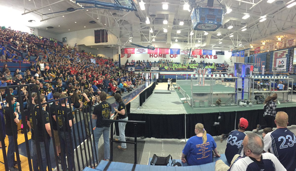 Memorial Gym is packed for @IndianaFIRST Robotics Competition! Great effort by the <a href="/FRCTechnoKats45/">TechnoKats</a>!