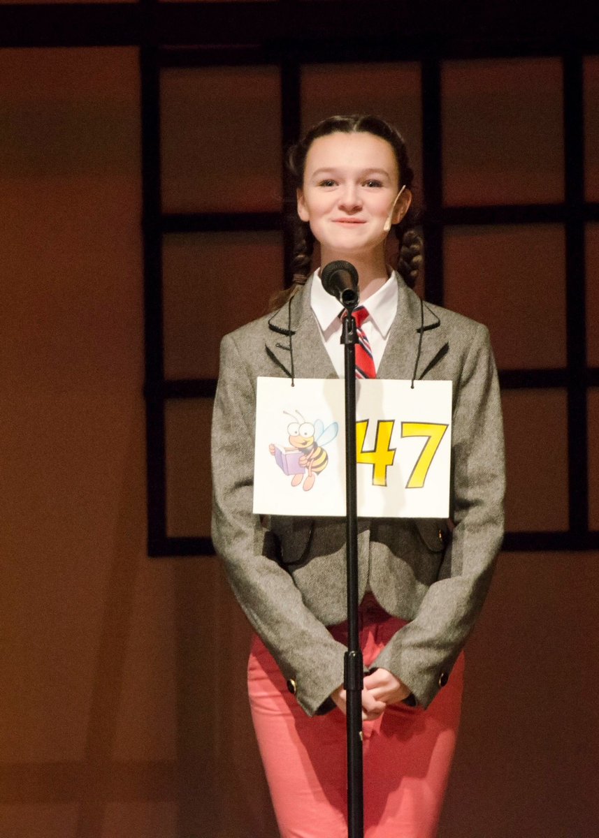 lilljeahy's tweet photo. Come out and see Cara as Schwartzy in Spelling Bee tonight at 7:30 or tomorrow at 2:00!! 🐝 https://t.co/48pEOoJpvK