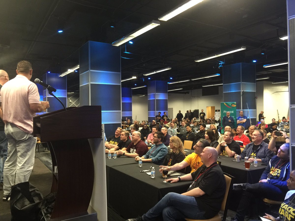 charlieisaacs's tweet photo. Maya Leibman, CIO of @AmericanAir kicks off the #AAHackathon pitches https://t.co/LavhZVOd5c