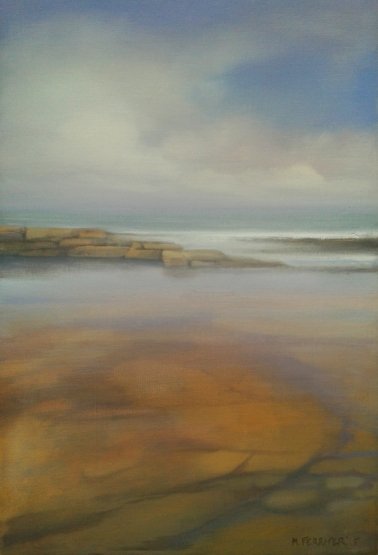 'Creevy Rock Pool' #35, oil on panel, 2016. #art #Ireland #WildAtlanticWay #Donegal