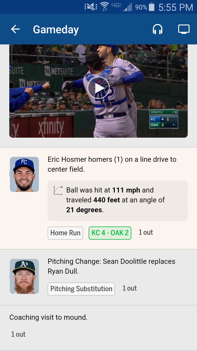 11kylaws's tweet photo. @RexHudler1 Hosmer's Homer left the bat at 111mph last night. https://t.co/RN21I8U2pz