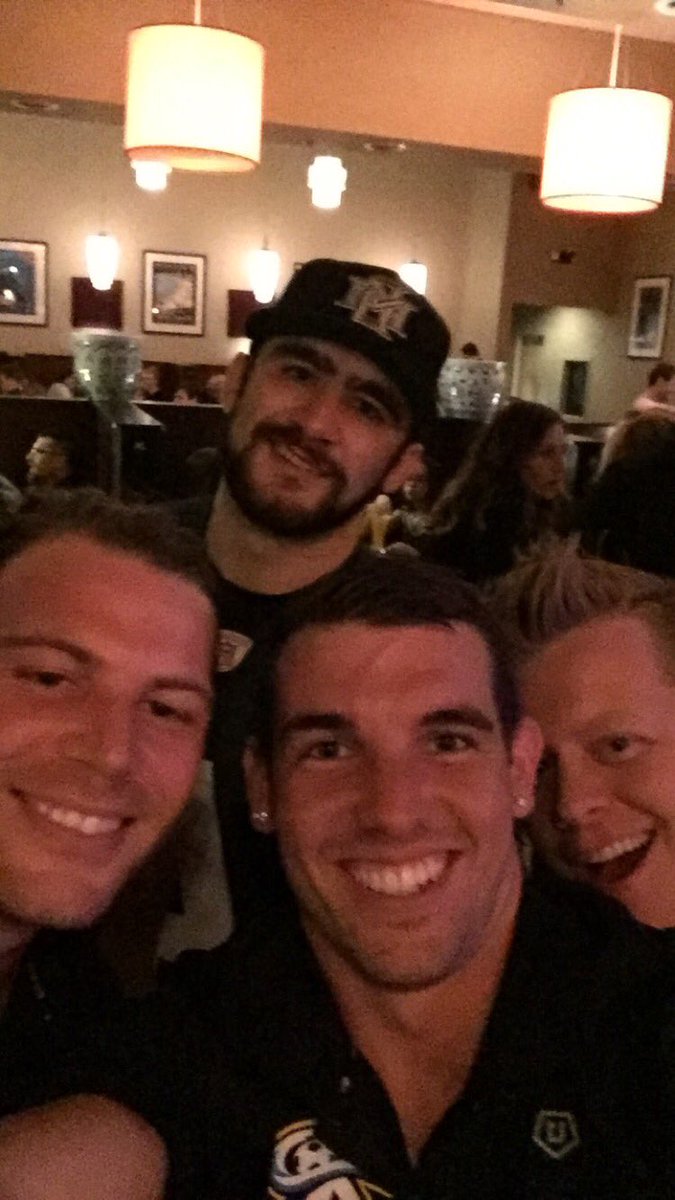 Hanging out with @swaggy_D6 <a href="/danmccann86/">DTM</a> and <a href="/thekickofreason/">Alexander Megson</a> after the @CRTitans home victory! #cedarfamily