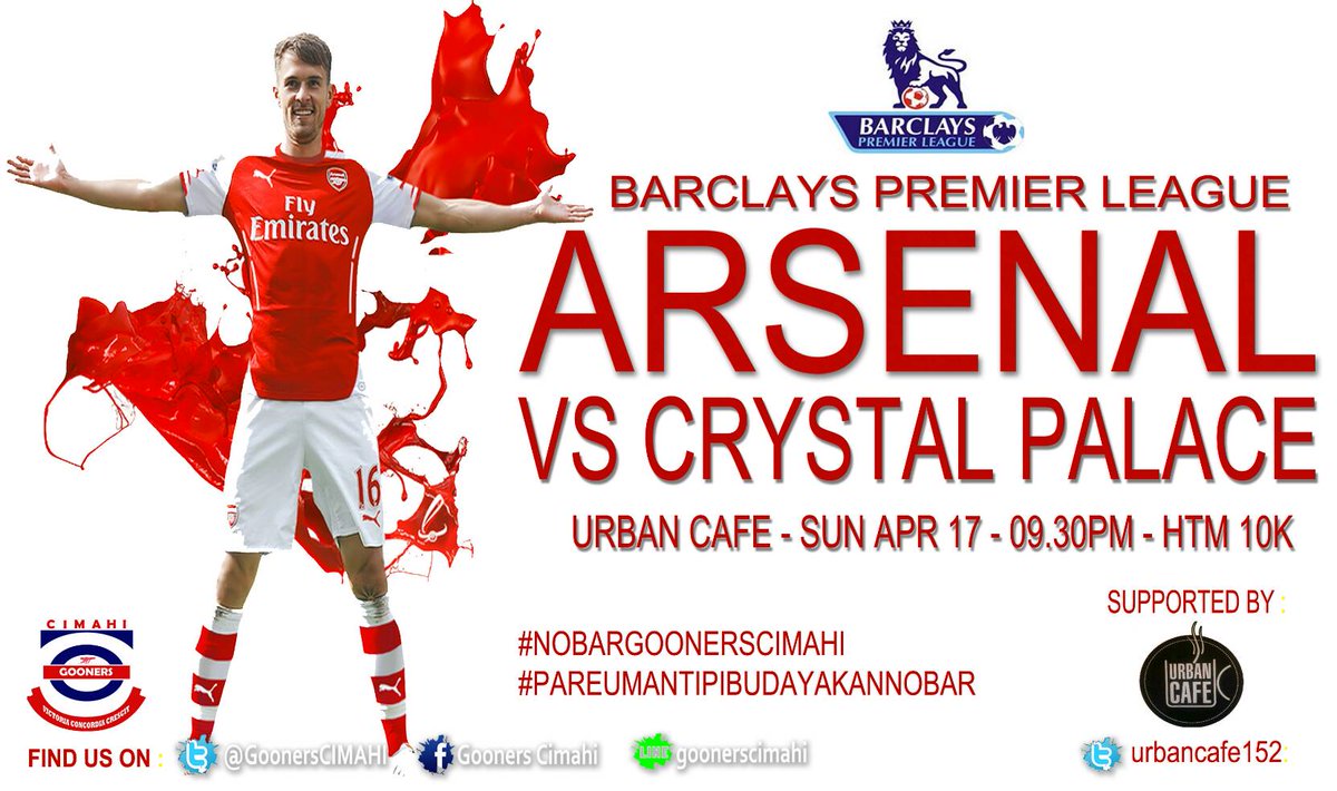 GoonersCIMAHI's tweet photo. it's #ArsenalDay !!
Yuk merahkeun Goons~ 
sambil icip" makan-minum nya @UrbanCafe152  Cc: @CiffaCimahi https://t.co/DJxZQw46cy