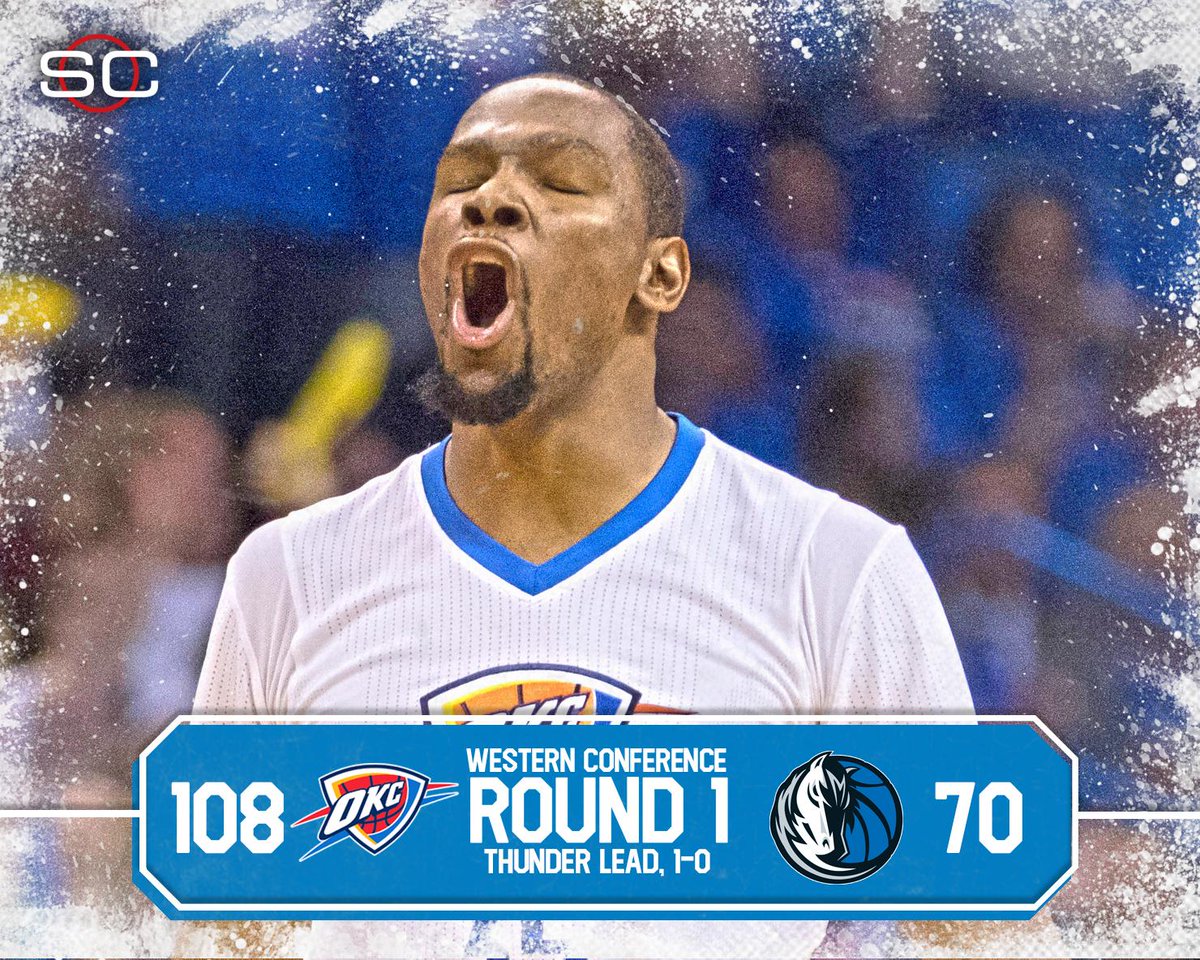 Thunder trounce Mavericks, 108-70, handing Dallas its 5th straight loss in Game 1.