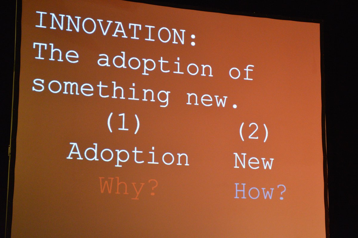 "Innovation is a creative act." - Jake Arsenault  #illuminated <a href="/TEDxMoncton/">TEDxMoncton</a>