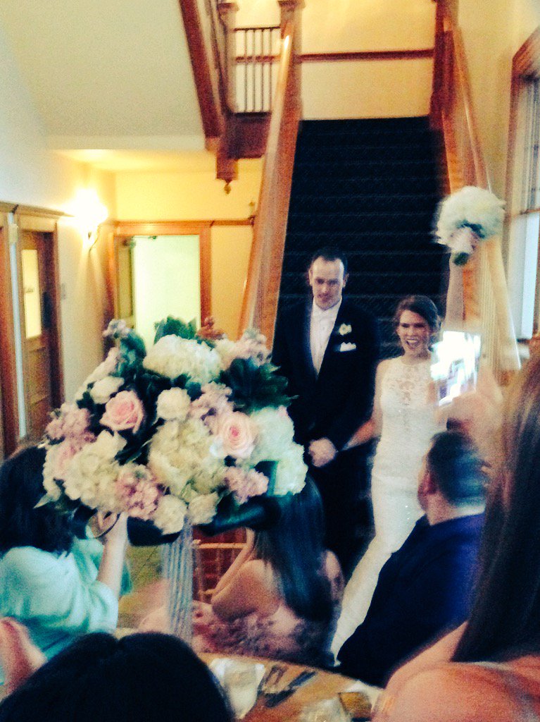 lenstr's tweet image. Congratulations to Austin and Emma from the AT&amp;amp;T table 21!!! #becktothefuture