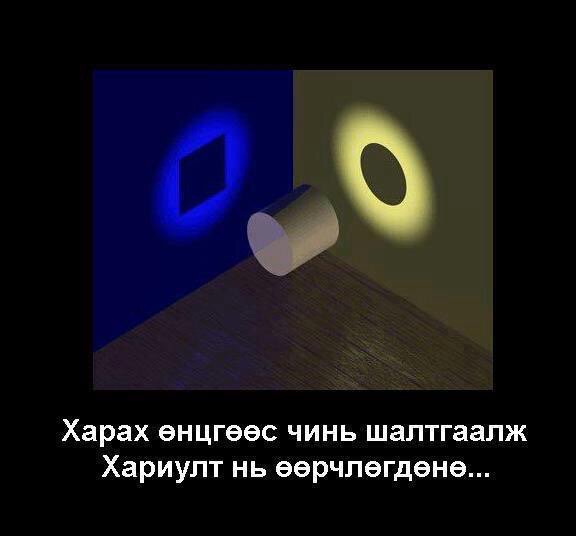 Бид заримдаа туйлын зев, бурууг хайдаг. Гэвч тухайн хvний харах енцег ямар бж болохыг тооцох хэрэгтэй!
