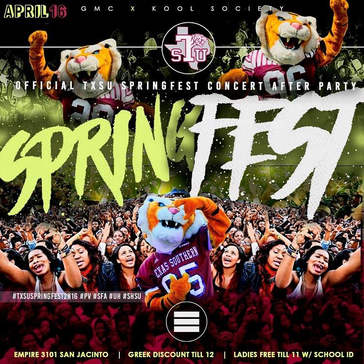 TxSU19's tweet photo. Promise after @plies #EmpireOnSaturdays The livest play @DJTatTat turning up in the speakers #txsuspringfest2k16 https://t.co/xfagG07eTU