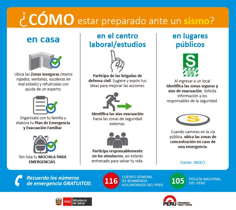 ¿Sabes cómo estar preparado ante un #sismo?
📋 Recuerda y comparte esta valiosa información, juntos #VamosAPrevenir