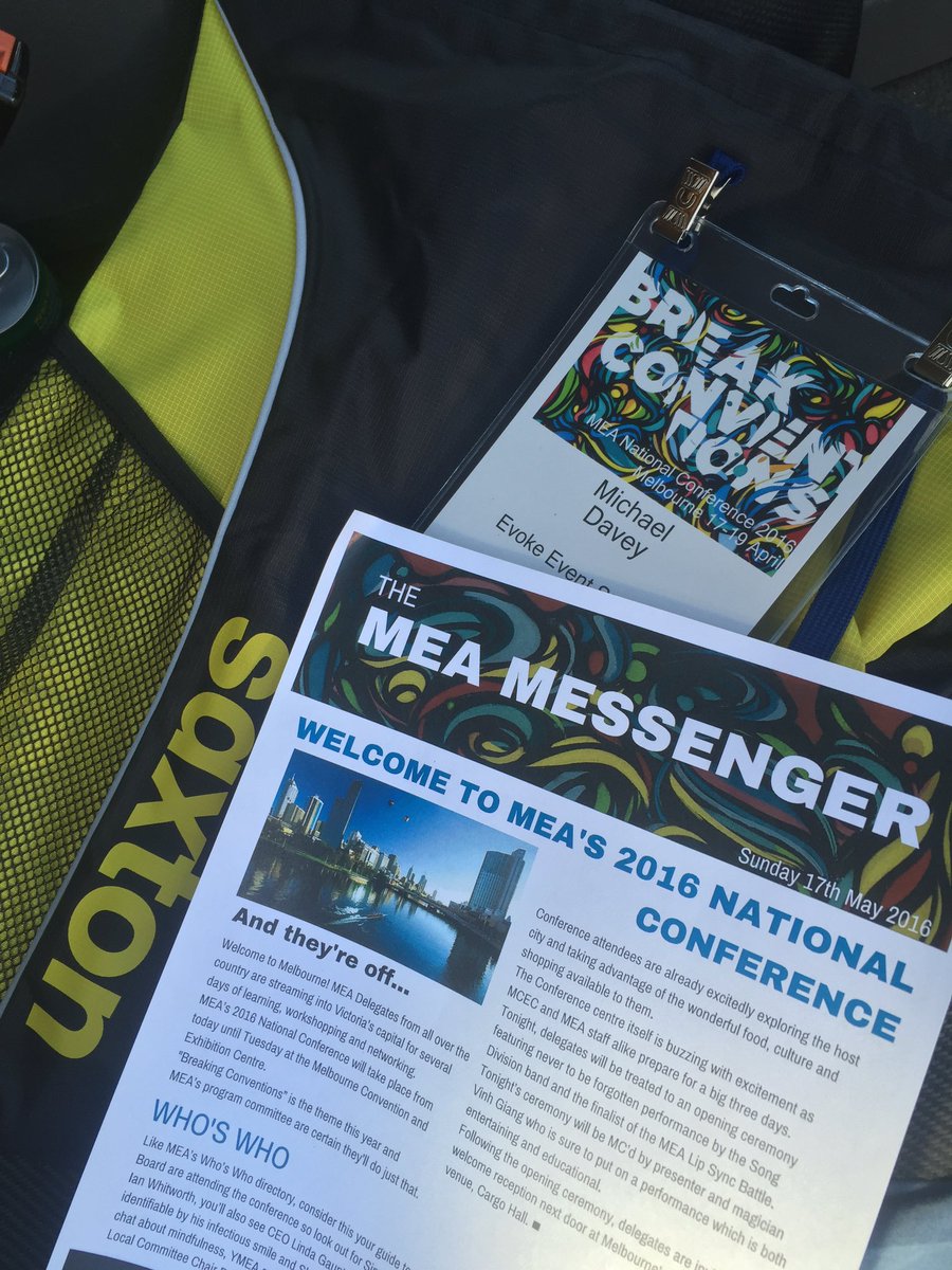 MichaelCDavey's tweet image. Registration done for @Meetings_Events now onto lunch #MEAMelb2016 #breakconventions