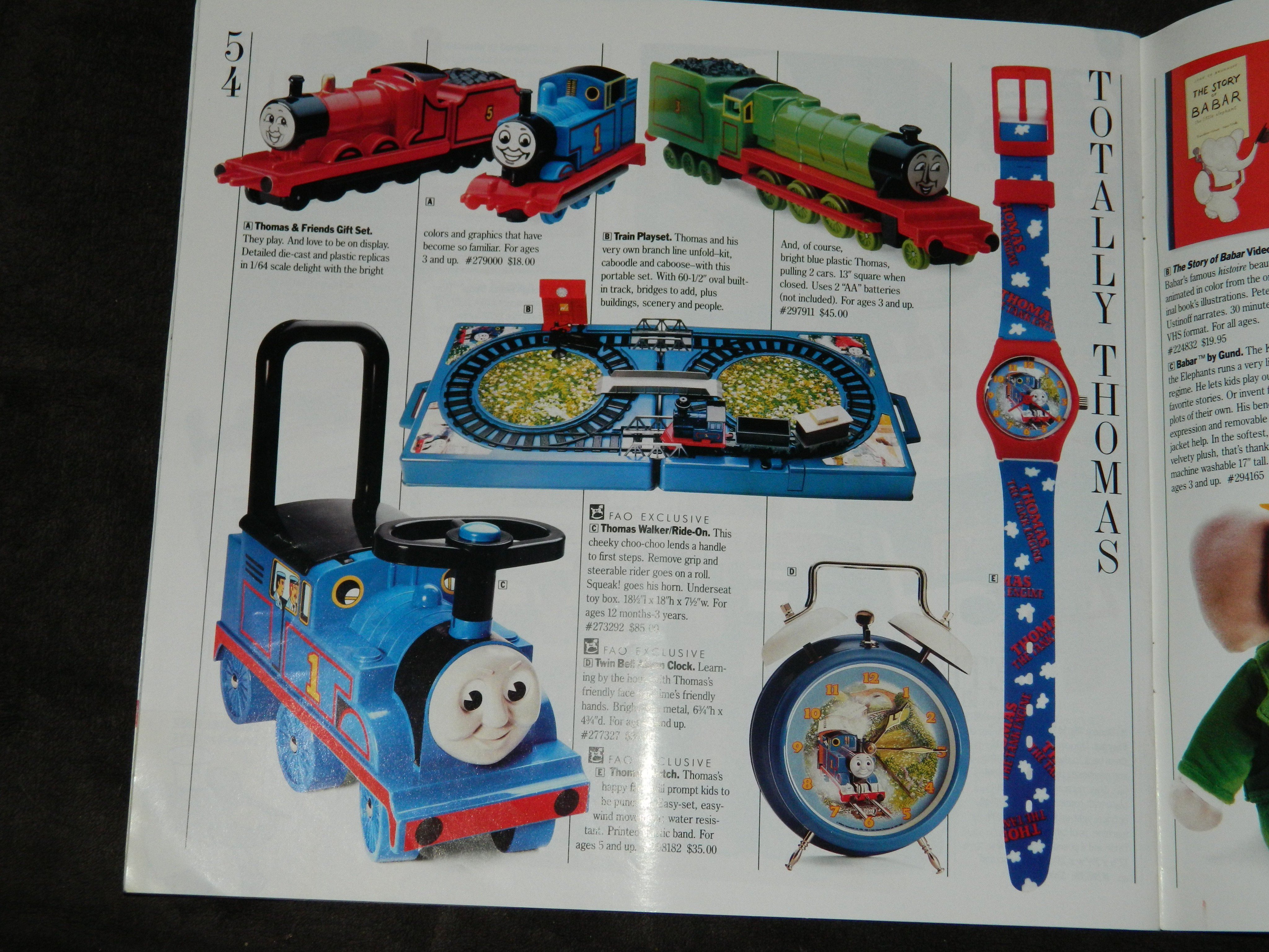 Thomas Merchandise on X The FAO Schwarz 1989 Toy Catalog revealing the first official Thomas merchandise released in America Louis https t LSQBO4xFbM X