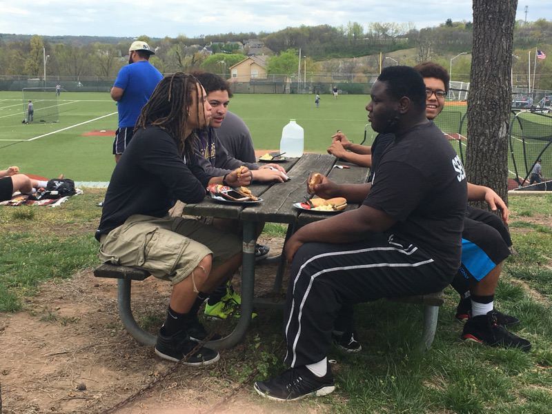CoachMarcWilson's tweet photo. What a great day hanging out with our boys watching Baseball sweep Mid-Am. #AUNATION #FAMILY #EATTOGETHERWINTOGETHER https://t.co/QATlltaRbk