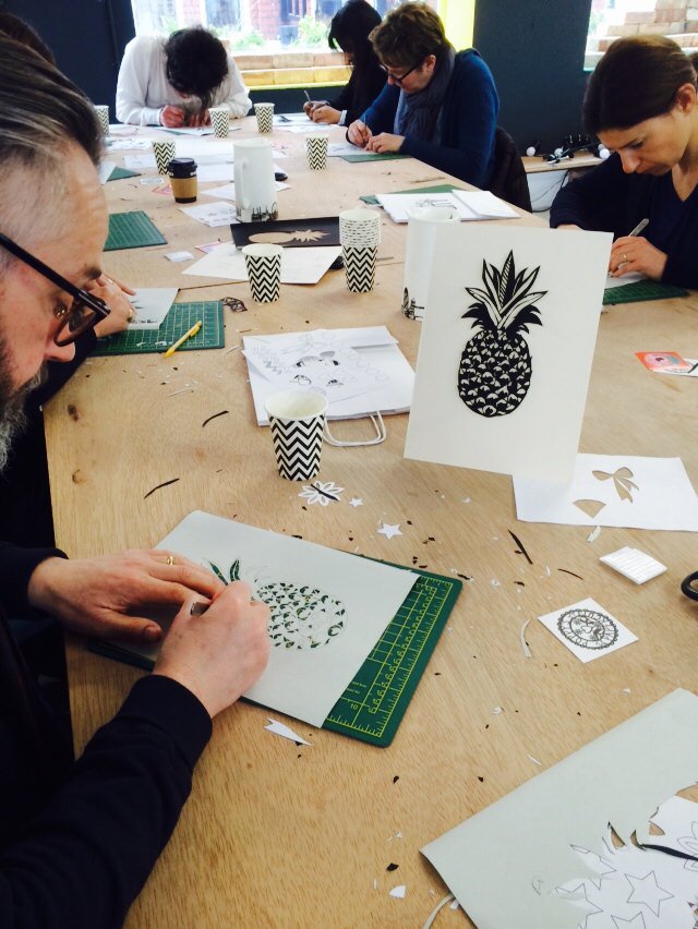 PoppyChancellor's tweet photo. Here's what we got up to at our pineapple papercutting workshop yesterday for @Indytute at @w_b_t_c #indyspires https://t.co/YFy43GdPyI