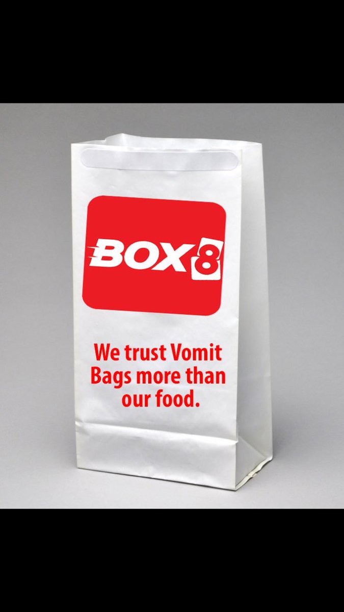 iamjaishah's tweet photo. Appreciate the efforts of Box8 to cover up wht happened at IIMUN Mumbai, serves puke bags to new customer #BanBox8 https://t.co/kjMIFOAUT5
