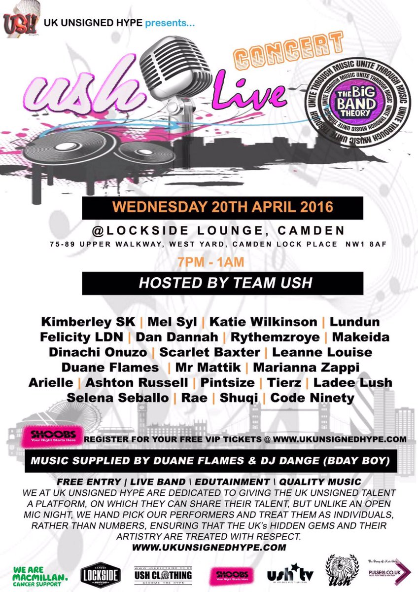 SelenaSeballo's tweet photo. Next little gig for me! Y'all come check it out! #camdentown #UnsignedArtist #UshLive https://t.co/5UjdNM0htb